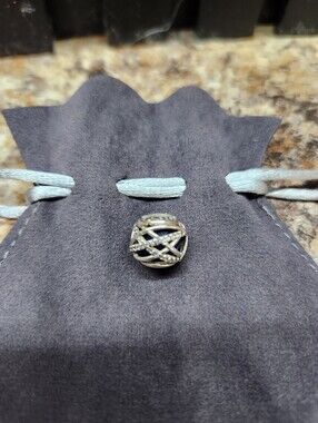 Pandora- Blue Enamel CZ SS Galaxy Charm- RETIRED